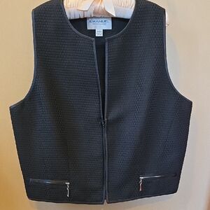 Emanuel Ungaro Black Textured Vest Size 10